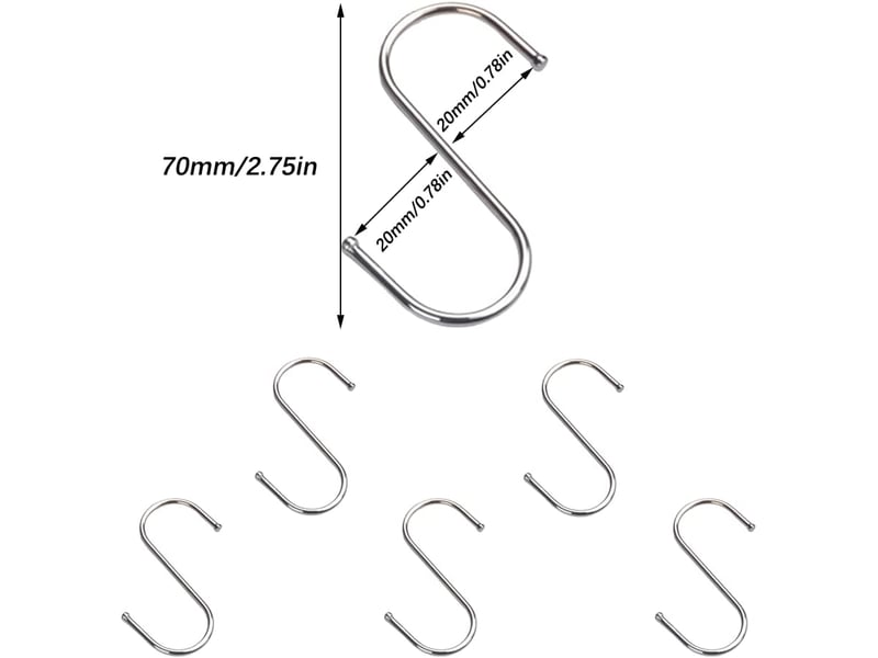  5 pièces crochets acier inoxydable, crochet de suspension, de cuisine, pour salle de bain, chambre à coucher, gris - réf. Szpb846258jjzj  - Conforama B