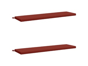 Lot de 2 coussins de banc, coussins d'assise soest 100 % polyester rouge cf57368