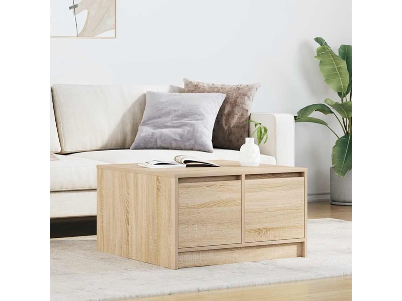  Table basse - table de salon - table à thé avec tiroirs chêne sonoma 70,5x70x40 cm  - Conforama B