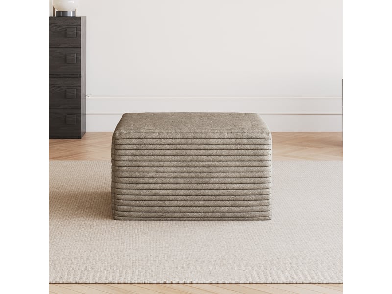 Pouf camel ottoman salon repose-pieds design léger 65x60x38 cm bout de canapé moderne  - Conforama R