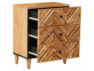Table de chevet - cabinet de chevet - table de nuit marron 50 x 33 x 60 cm bois de mangue massif