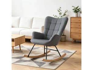 Fauteuil fixe <strong>ROLIPO</strong> Velours gris