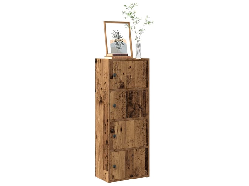  Bibliothèque, meuble de rangement salon vieux bois 40x24x102 cm bois d'ingénierie  - Conforama B