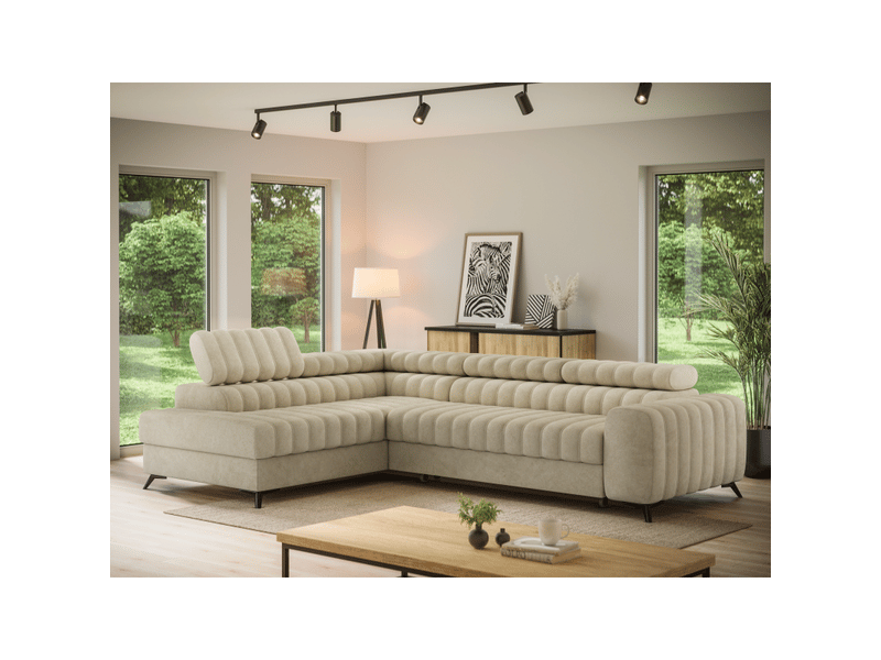 Canapé d'angle collection kanedojo coloris beige - Conforama B