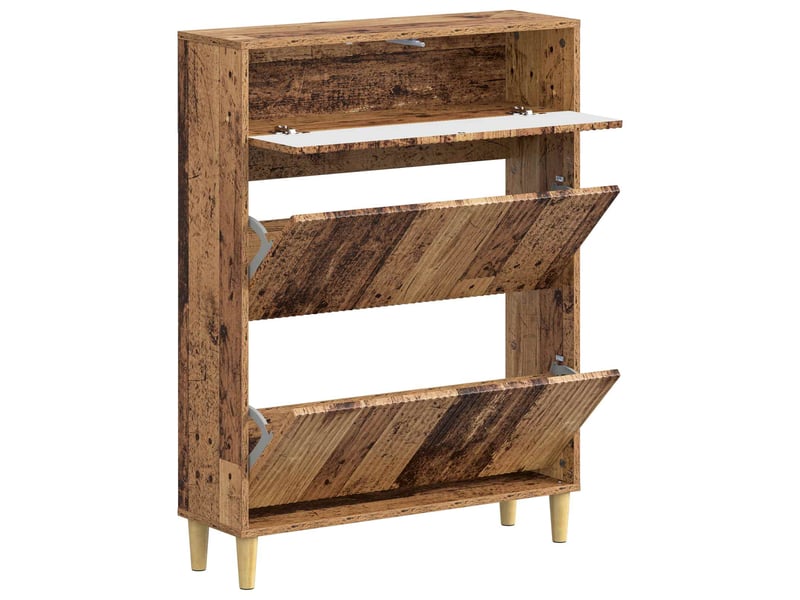  Meuble à chaussure, cabinet à chaussures arnhem 78x24x103 cm bois d'ingénierie shl4895  - Conforama C
