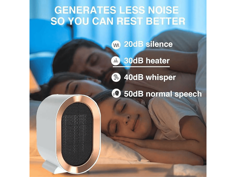 Ventilateur électrique intelligent haute puissance 1200w ptc, chauffage en céramique pour la maison, rose - Conforama D