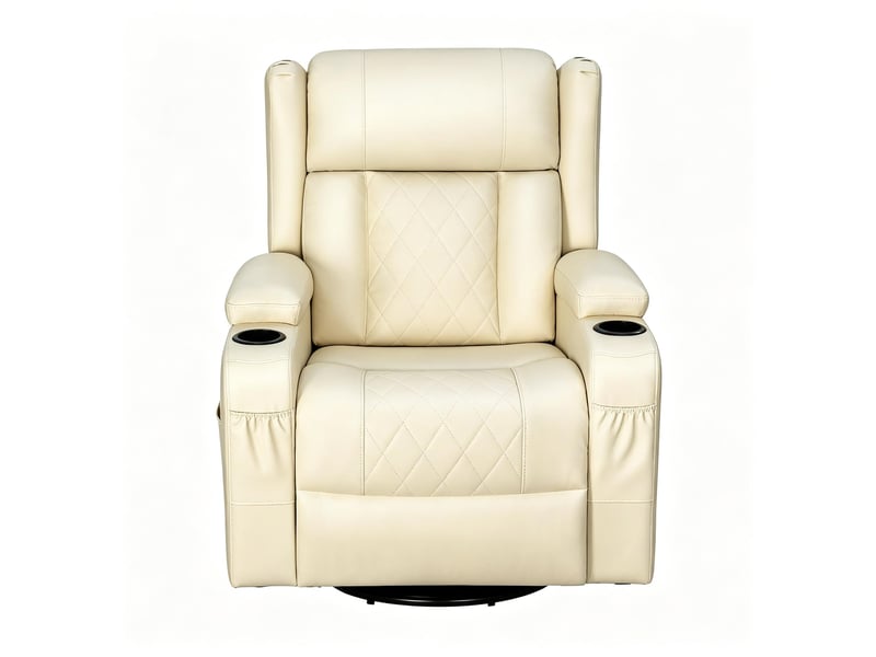  Fauteuil relax pivotant avec repose-pieds, modèle élégant pour salon, 1 pièce  - Conforama A