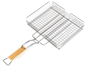 Grille rectangulaire en acier chromé somagic 32 x 25 cm
