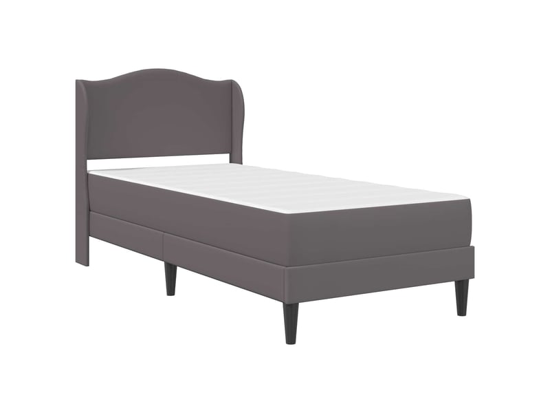  Lit simple- lit adulte -  cadre de lit avec tête de lit gris 80 x 200 cm simili cuir  - Conforama B
