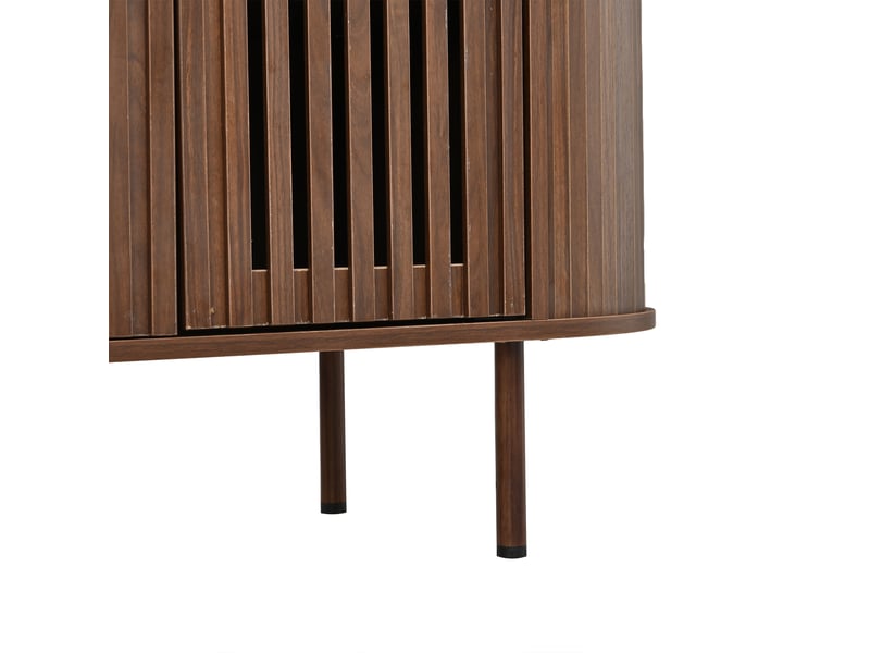  Buffet entrée 160x40x70 cm avec 4 compartiments et étagères ajustables pour stockage organisation intérieure  - Conforama R