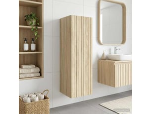 Cabinet salle de bain mural, meuble de rangement chêne sonoma 33x34.5x60 cm shl9749