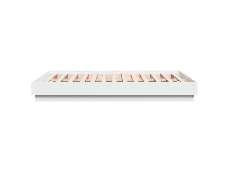  Lit double- lit adulte -  cadre de lit sans matelas blanc 120x190 cm  - Conforama D