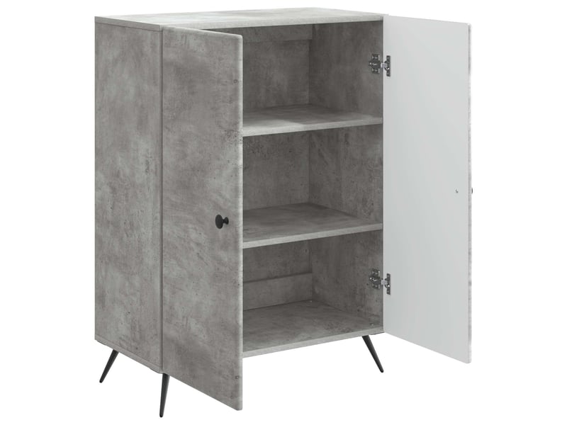  Buffet - bahut - meuble de rangement gris béton 66 x 34,5 x 90 cm bois d'ingénierie  - Conforama E