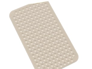 Tapis de douche en tpe à ventouses - 31 x 19 pouces - beige