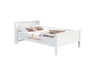 Lit simple 90x200 cm coloris blanc