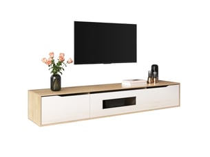 Meuble tv coloris bicolore 180 cm   