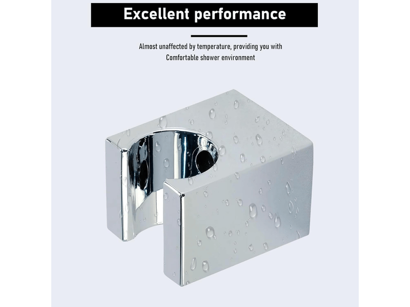 Support universel pommeau de douche - fixation murale avec vis, installation simple, durable en métal argenté - Conforama C