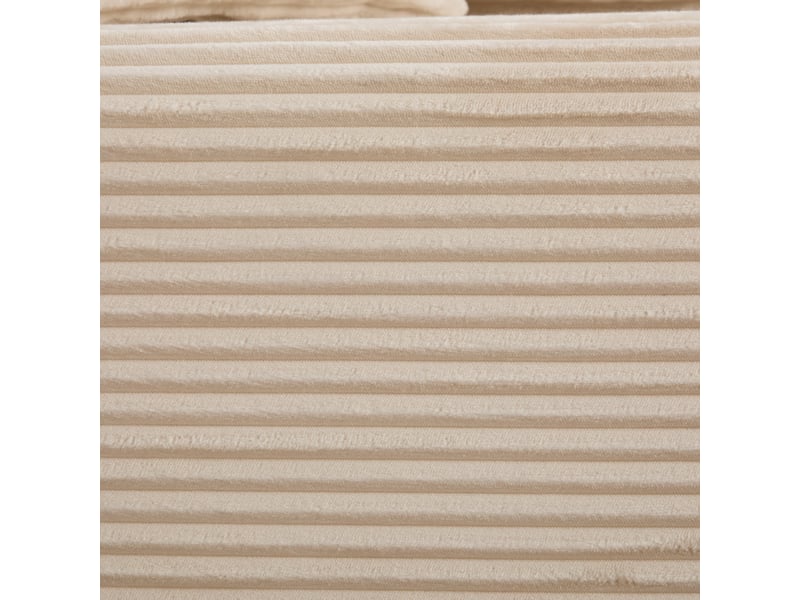  Méridienne modulable salon contemporain en tissu chenille beige avec fonction allongeur confortable  - Conforama D
