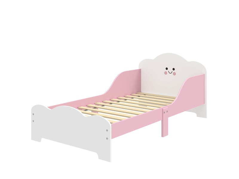  Lit montessori en bois pour enfants de 3 à 6 ans, 143 x 77 cm, rose  - Conforama B