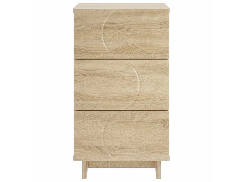 Table de chevet - cabinet de chevet - table de nuit 2 pièces chêne sonoma 33,5 x 34,5 x 60 cm - Conforama C