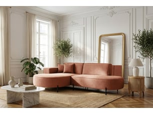Canapé d'angle parma studio hills, pour salon, quelle, gauche, orange (54)