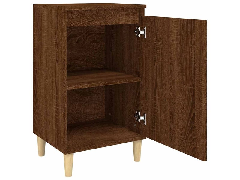  Lot de 2 tables de chevet - cabinet de chevet - table de nuit chêne marron 40x35x70cm bois d'ingénierie  - Conforama E