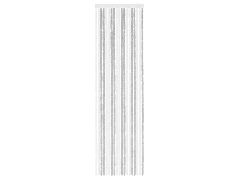  Rideau anti-insectes, moustiquaire en chenille gris clair et blanc cf43438  - Conforama C