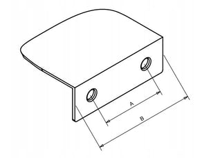 Tirette de meubles en aluminium ua2, argentée, 96116 mm