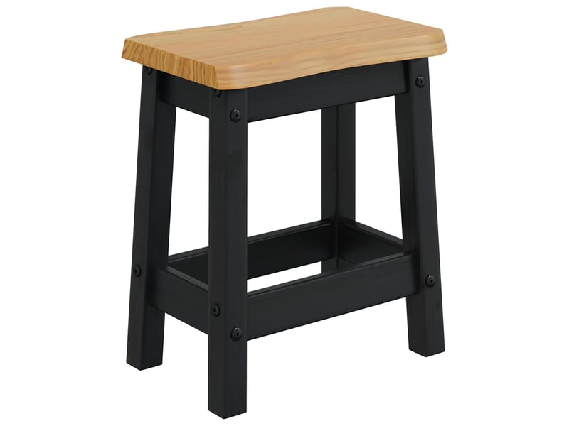  Tabouret de bar, chaise de bar ekai 2 pc noir 40x29x45,5 cm  - Conforama C