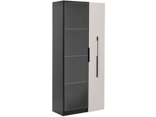 Vitrine coloris bicolore 6 étagère(s) SEYAKANY - 70 cmx160 cm
