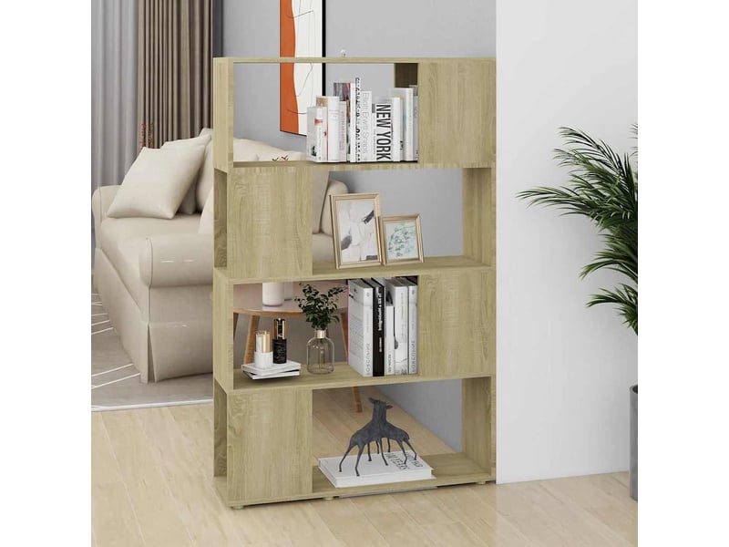  Bibliothèque, étagère de rangement chêne sonoma 80x24x124,5 cm  - Conforama B