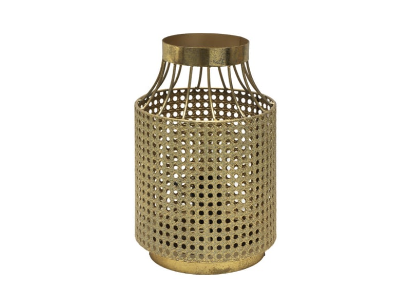  Fabrilamp vizela lampe à poser doré vieilli, corps décoratif en métal ajouré, 1 x e27, 31 cm 223371029 - Conforama A