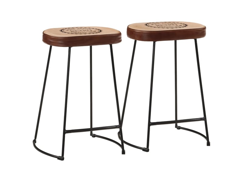  Lot de 2 tabouret de bar, chaise de bar marron foncé 41x29x62 cm shl23199  - Conforama B