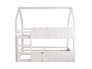 Lit mezzanine 90x200 cm BGSRYAO coloris blanc
