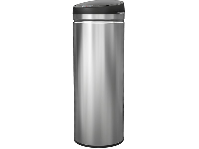 Poubelle à capteur 50 l 30,5 x 30,5 x 85 cm – argenté – ouverture sans contact et fermeture douce - Conforama A