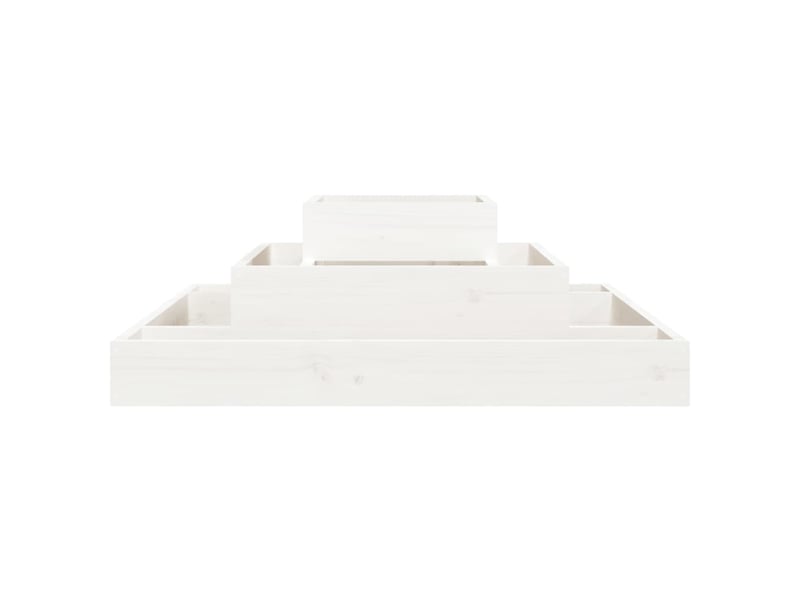  Jardinière - bac à fleurs blanc 80x80x27 cm bois massif de pin  - Conforama D
