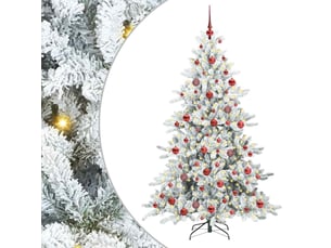 Sapin de noël - arbre de noël artificiel à branches articulées blanc 180 cm