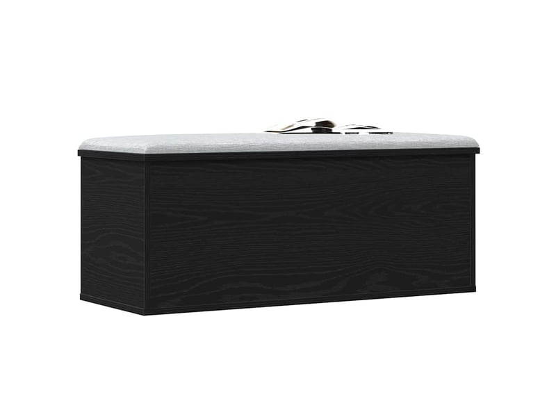  Boîte de rangement, coffre de rangement chêne noir 90x35x35 cm bois d'ingénierie  - Conforama C