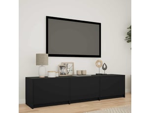 Meuble tv coloris noir 165 cm <strong></strong>  <strong></strong>