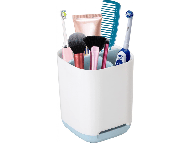  Porte-brosse à dents, boîte de rangement amovible, antidérapant, convient à la maison et aux enfants, bleu  - Conforama A