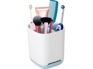 Porte-brosse à dents, boîte de rangement amovible, antidérapant, convient à la maison et aux enfants, bleu