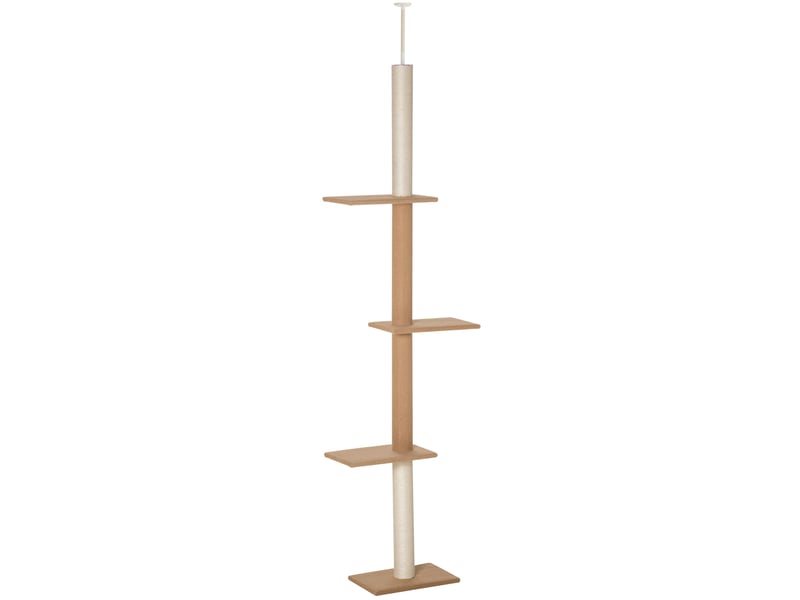  Arbre à gratter 228x260 cm réglable panneau de particules kaki  - Conforama A