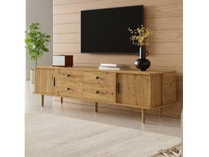 Meuble tv coloris bois clair 165 cm <strong>BEAOK</strong>  <strong></strong>