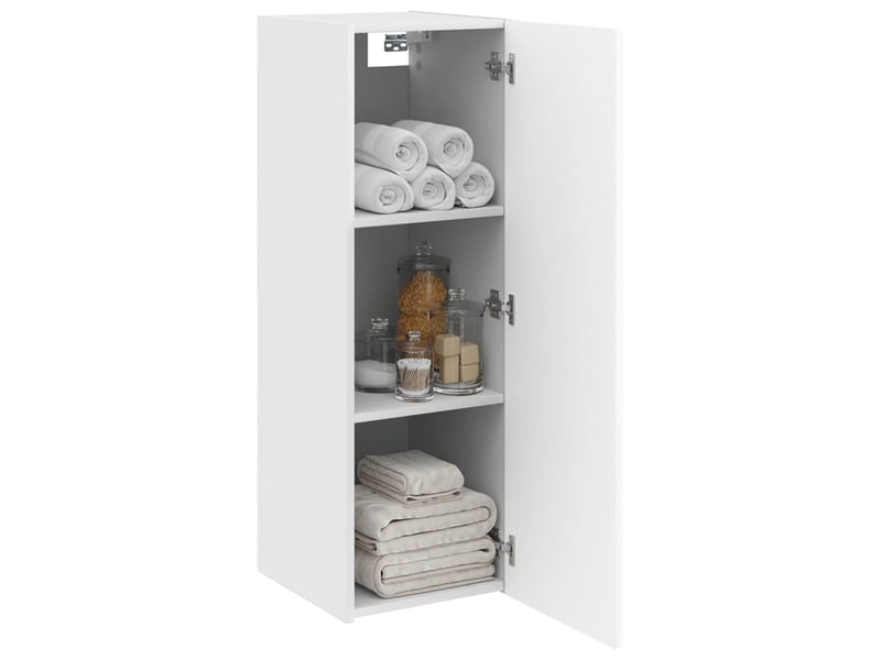 Cabinet salle de bain mural, meuble de rangement blanc brillant shl1999  - Conforama C