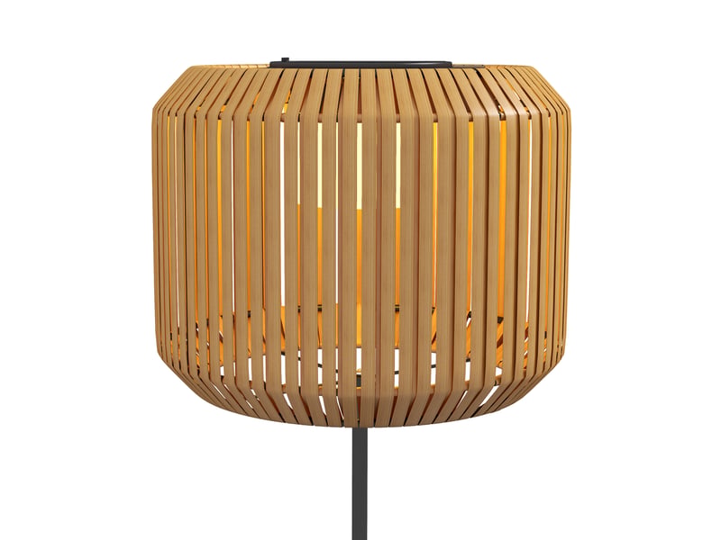  Lampadaire solaire 34x34x130 cm led acier jaune  - Conforama C