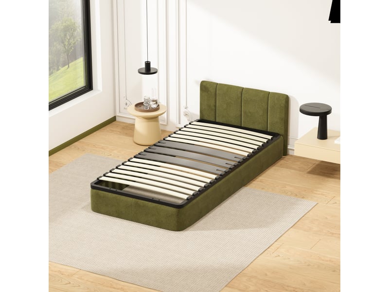  Cadre lattes 90x200 cm, 1x15 lattes peuplier naturel  - Conforama E