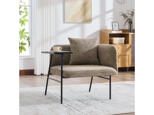 Fauteuil fixe  <strong></strong> Tissu marron