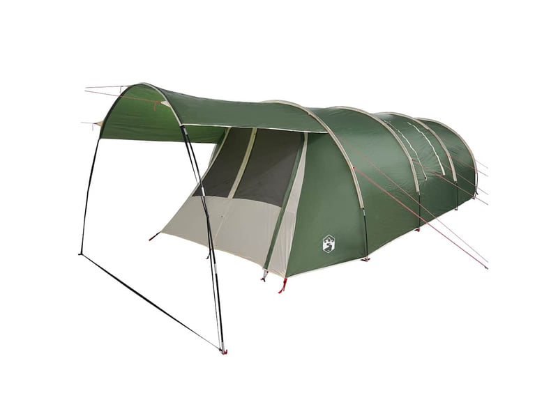  Tente tunnel, tente de camping 4 personnes vert et blanc shl28883  - Conforama D