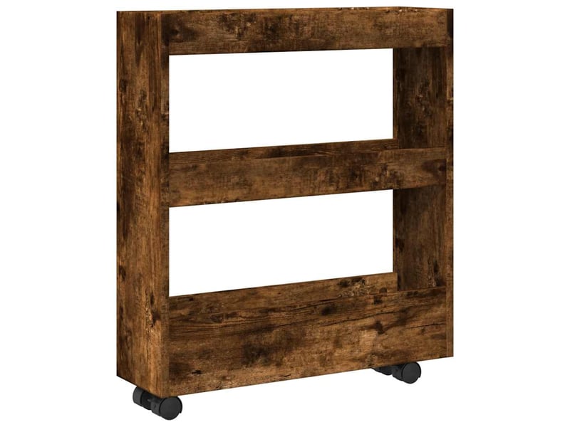  Chariot de rangement étroit pour bureau 3 niveaux chêne fumé shl6343  - Conforama A