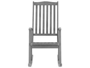 Chaise à bascule gris bois d'acacia massif